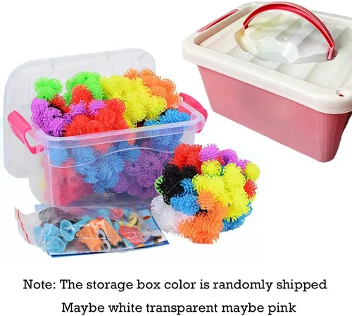Miniatura 6 de OMGOD 640 piezas de bloques adhesivos de construcción conectan juguetes, Blox de bloques de gelatina para niños, construcción básica de mezcla STEM