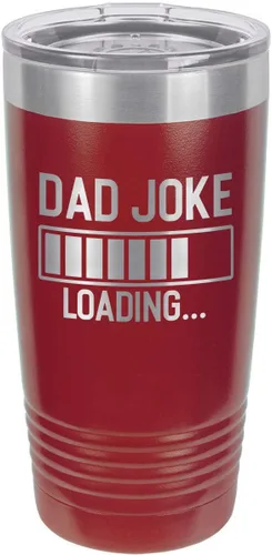 Miniatura 15 de Dad Joke Loading Purple Vaso de bebida de 20 oz con pajita Taza de viaje grabada con láser Comparar con Yeti Rambler Idea de regalo para papá