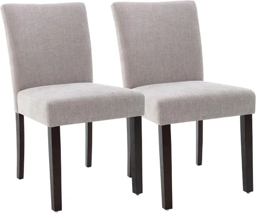 Miniatura 11 de Watson & Whitely Juego de 6 Sillas de Comedor Tapizadas, Sillas de Comedor de Tela sin Brazos con Patas de Madera Maciza y Respaldo para Cocina
