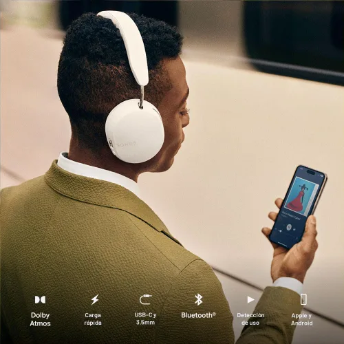 Miniatura 6 de Sonos Ace Auriculares inalámbricos supraaurales con cancelación de ruido con Bluetooth, batería de 30 horas, audio espacial, Dolby Atmos, Negro
