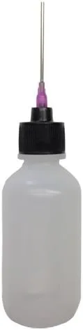 Botella aplicadora con aguja de acero inoxidable calibre 16 para cemento solvente acrílico soldado 16