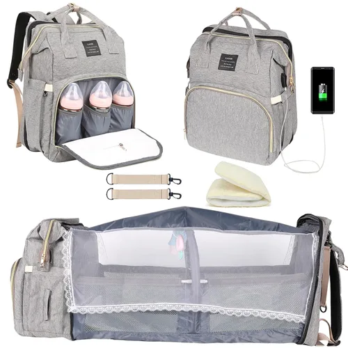 Miniatura 7 de Mochila para pañales para bebé con cambiador, regalos de ducha de búsqueda de lista de regalos de bebé, bolsas de bebé para niño y niña, regalos