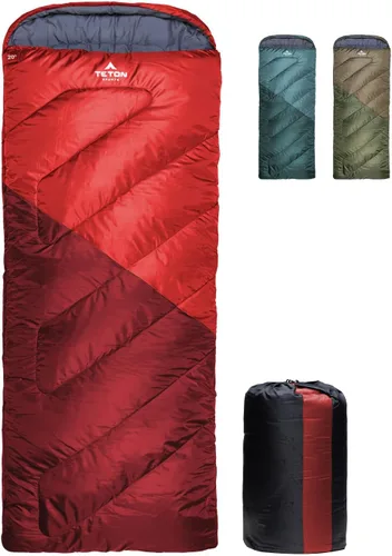 Miniatura 11 de Bolsas de dormir TETON Celsius Regular, 25F, 20F, 0F grados, bolsa para todo clima para adultos y niños, camping fácil y cálido, bolsa de viaje