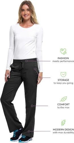 Miniatura 5 de Healing Hands Pantalón de hospital de etiqueta púrpura para mujeres modelo Taylor 9095 2 con cordón y 2 bolsillos