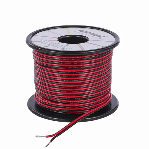 Miniatura 11 de TUOFENG Cable eléctrico de silicona de 22 AWG de 30 pies [15 pies negro y 15 pies rojo] 2 conductores de alambre paralelo cables de cobre estañado