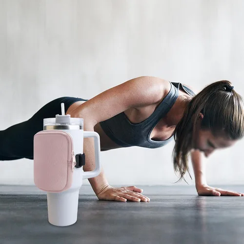 Miniatura 5 de Bolsa para botella de agua Stanley de 40 onzas con asa, accesorios de gimnasio para mujer, bolsa para cinturón compatible con Stanley/Accesorios