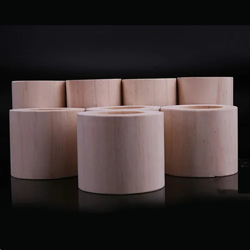 Miniatura 5 de Muebles modernos de pino de madera maciza ranurados redondos, patas de sofá, patas de bloque de madera, patas de apoyo, para cunas, escritorios