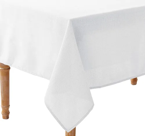 Miniatura 14 de Violet Linen Patrón europeo de lino sintético sólido, poliéster, repelente al agua, a prueba de derrames, sin arrugas, tela suave antiencogimiento