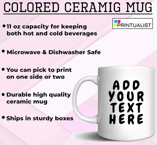 Miniatura 2 de Tazas de café personalizadas, añade tu nombre, texto o letras, tazas de cerámica personalizadas con varios colores y fuentes, taza con monograma