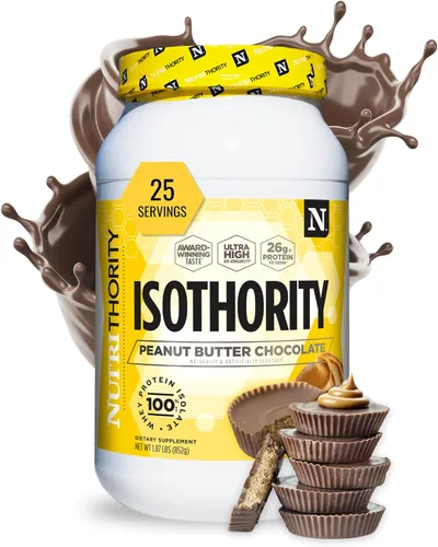 Miniatura 10 de Nutrithority - Polvo de proteína de suero aislado Isothority con proteína ultraabsorbible y BCAA para construir músculo y acelerar la recuperación