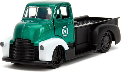 Miniatura 4 de Jada DC Comics 1:32 1952 Chevrolet COE Pickup - Coche fundido a presión y figura de linterna verde de 1.65 pulgadas, juguetes para niños y adultos
