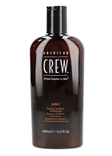 American Crew: Champú, acondicionador y gel de baño 3 en 1, 15.2 onzas (paquete de 2)