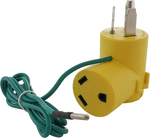 Miniatura 9 de AC WORKS Generador a adaptador RV de 30 amperios (L5-20 20A 3 clavijas de bloqueo compacto) Amarillo