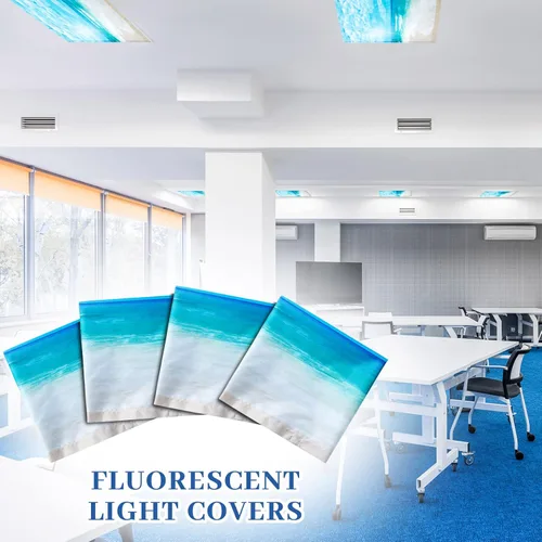 Miniatura 6 de Hortsun 6 cubiertas de luz fluorescente, filtros de luz magnéticos de 4 x 2 pies, imprescindibles para suministros para profesores, cubiertas