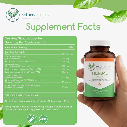 Miniatura 8 de Biotico herbario, vitaminas de apoyo inmunológico, refuerzo natural del sistema inmunológico para adultos, suplemento de apoyo inmunológico