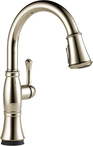 Miniatura 24 de Delta Grifo Cassidy Gold para cocina, grifos de cocina con rociador extraíble, grifo de fregadero de cocina, grifo dorado para fregadero de cocina