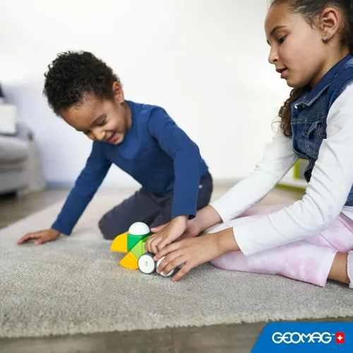 Miniatura 5 de Geomag Magicube 13 bloques magnéticos – Bloques de construcción magnéticos para niños de 1 a 3 años, juguetes Montessori para niños de 1 año