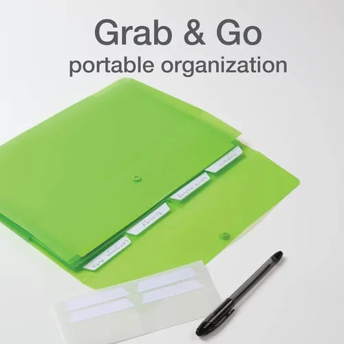 Miniatura 2 de Oxford Archivos expansibles de plástico, paquete de 8 organizadores de archivos de bolsillo con 4 pestañas y cierre a presión, papel tamaño carta, 2