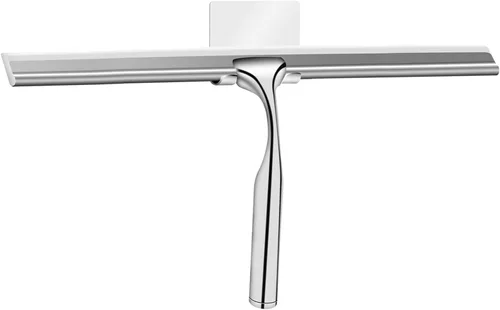 Miniatura 8 de Escobilla de ducha de acero inoxidable con gancho autoadhesivo, escobilla de ventana para puertas de ducha, limpiadores de espejo de baño, limpieza