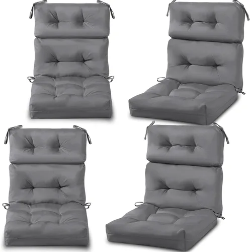Miniatura 13 de Geelin 2 cojines de respaldo alto para silla de patio, para interiores y exteriores, cojines de respaldo copetudo para patio, mecedores, reemplazo