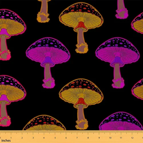 Miniatura 20 de The Yard - Tela de hongos con forma humana de The Yard Moon Star Galaxy Starry Sky DIY Craft Hobby Tela por Yard Cool Purple Ombre Geométrico Líneas