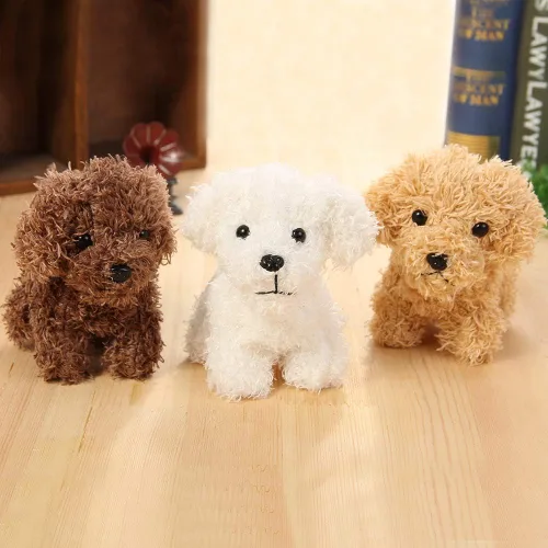 Miniatura 4 de Lindo Llavero de Animal de Peluche Perro, Animal de Peluche Suave, Accesorio de Moda, Clips para Mochila, Regalo para Jardín de Infantes, Colgante