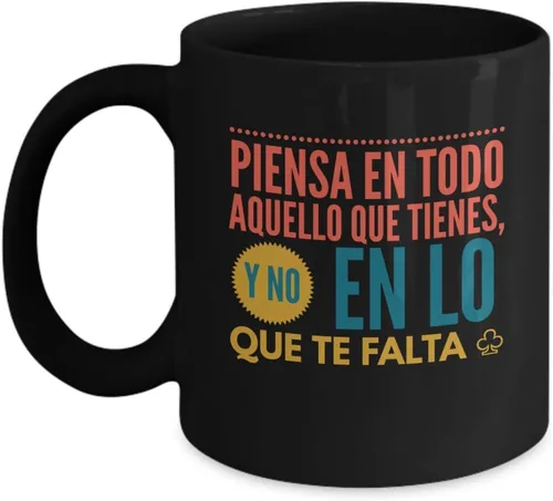 Taza Café Piensa Vaso, taza de café divertidas, tazas personalizadas, taza de café inspiradoras, taza con mensajes positivos.