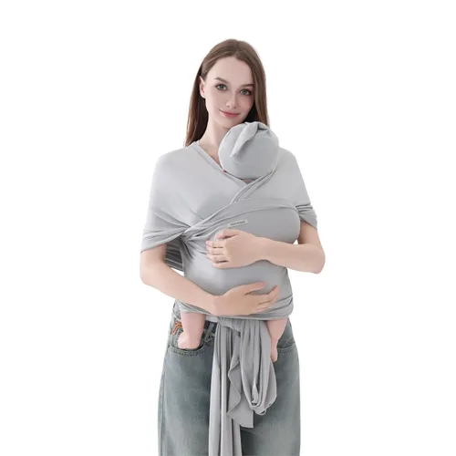 Miniatura 8 de TADO MUSLIN Portabebés para recién nacidos a niños pequeños (8-35 libras), eslinga modal suave elástica, transpirable para todas las estaciones