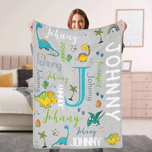 Miniatura 21 de Manta de forro polar personalizada para niños, adolescentes, niños y niñas, bebé, manta con nombre personalizado, manta mágica de arco iris, regalo