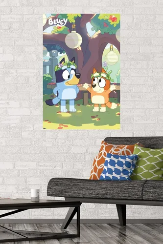 Miniatura 2 de Bluey - Póster de pared dúo, 34 pulgadas de largo x 22.4 pulgadas de ancho, versión sin marco