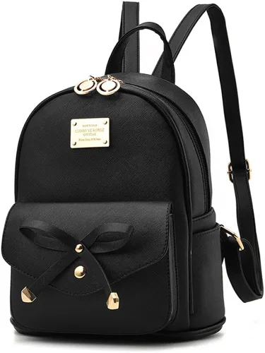 Miniatura 2 de Bonita mochila de piel con lazo para mujer