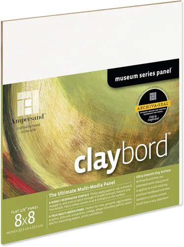 Miniatura 73 de Ampersand Art Supply Panel de pintura de madera: Serie Museo Claybord, 10 "x 10", 2" Perfil con acunado Perfil con cuna de 2
