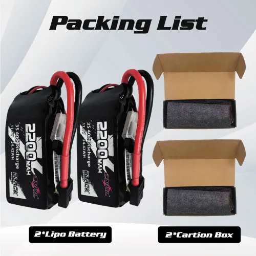 Miniatura 6 de CNHL Batería Lipo de 2200 mAh 3S 40C 11.1V Shorty Lipo Batería con enchufe XT60 para RC Avión Coche Helicóptero FPV Drone Truggy Truck Crawler