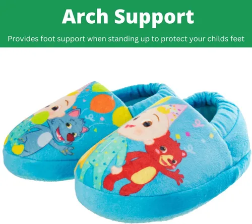 Miniatura 3 de Josmo Cocomelon - Pantuflas para niños y niñas, zapatos de casa para niños y niñas, pantuflas de felpa cálidas, zapatos de cocomelon (bebéniño)