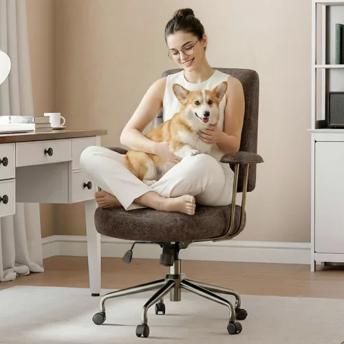 Miniatura 14 de EUREKA ERGONOMIC Sillas de escritorio de oficina en casa, silla ergonómica para computadora con respaldo alto, silla de oficina ejecutiva con Blanco