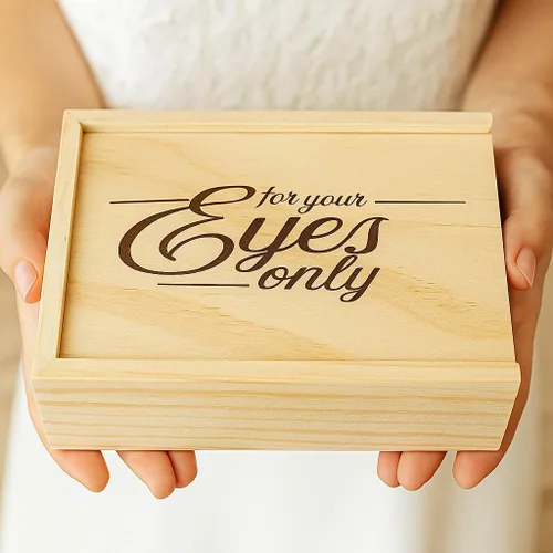 Koyal Wholesale Caja de recuerdo grabada para álbum de fotos de boudoir solo para tus ojos, regalo de despedida de soltera para novia futura boda,