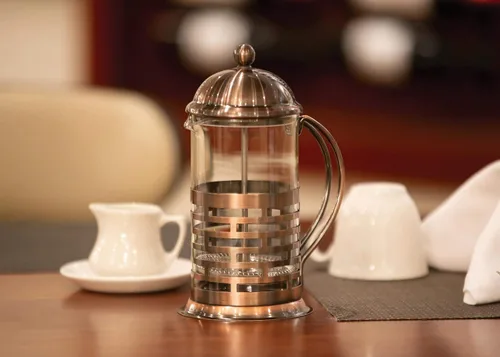 Miniatura 2 de Service Ideas T677BRNZ Prensa de café de ladrillo, 0.8L, acabado en bronce