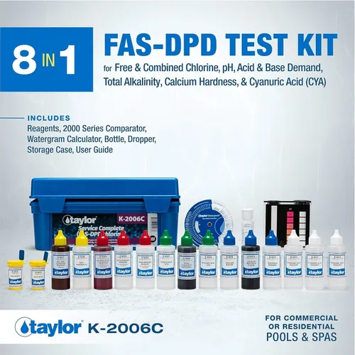 Miniatura 2 de Taylor K-2006C Kit Completo de Prueba de Agua para Piscina Servicio