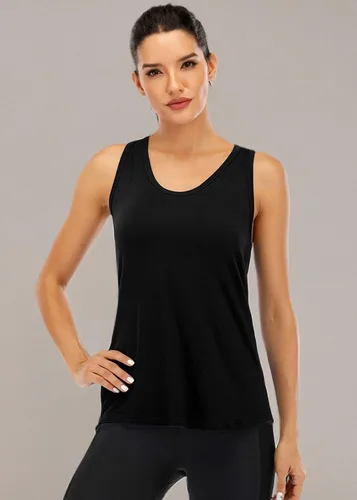 Miniatura 3 de ICTIVE - Camiseta deportiva sin mangas con espalda cruzada, para mujer, ideal para yoga