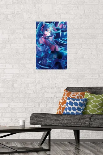 Miniatura 2 de Trends International Hatsune Miku - Póster de pared con pantallas, 14.725 x 22.375 pulgadas, paquete de póster y montaje prémium Paquete de póster