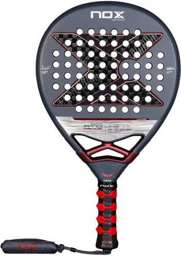 Pala de pádel AT10 Genius 12K de Agustin Tapia 2025 | Luxury Series Teardrop Pala Padel | EOS Flap Aerodinámica y tecnología de agarre personalizado
