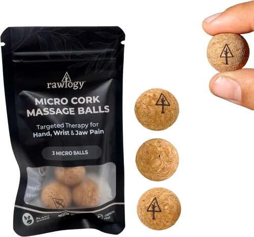 Miniatura 2 de Pelota de masaje de corcho de viaje, alternativa ligera y sostenible a la bola de lacrosse para aliviar el dolor muscular