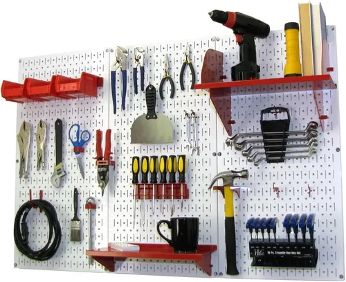 Miniatura 33 de Organizador de herramienta control de pared 30-wrk-400wb estándar panel perforado mesa de trabajo de metal, 30-WRK-400 BB Negro