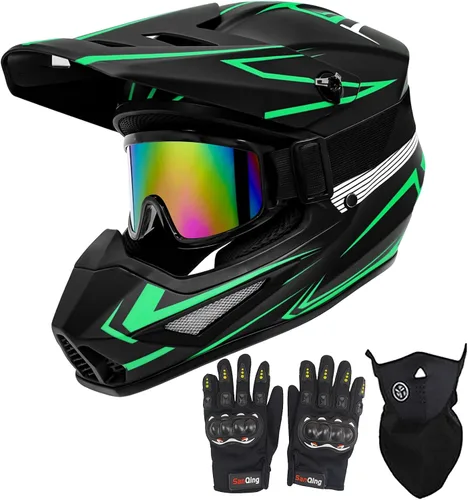 Miniatura 11 de Casco de motocross para jóvenes, cascos de bicicleta de tierra para niños, cascos de motocicleta todoterreno, bicicleta de montaña, BMX, MX