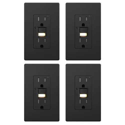 Miniatura 7 de AIDA Toma de corriente GFCI de 20 amperios, toma eléctrica de luz nocturna de autocomprobación, receptáculo resistente a manipulaciones con Blanco