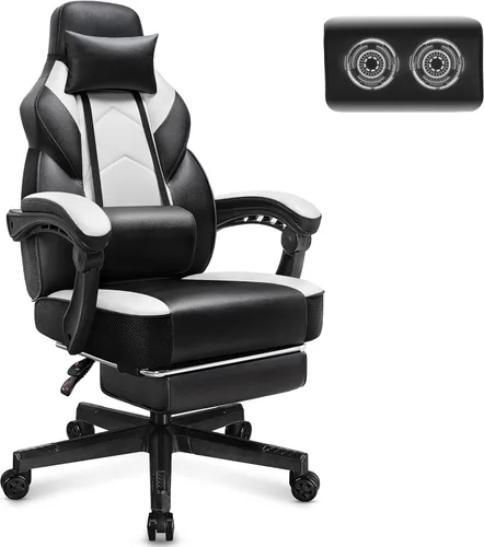Miniatura 14 de Gaming Chair with Footrest Fabric Gaming Chair for Adults with Massage Lumbar Support, High Back Ergonomic Computer Chair, Pocket Spring Cushion