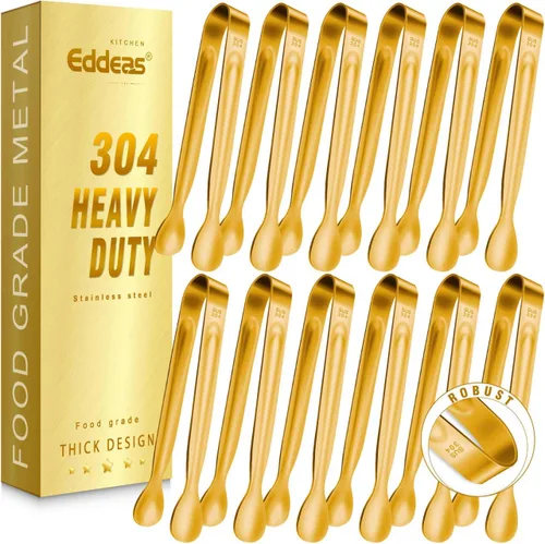 Miniatura 10 de Pinzas para cocinar – Pinzas de cocina de acero inoxidable de 600 grados resistentes al calor, pinzas de bloqueo de metal resistente, perfectas