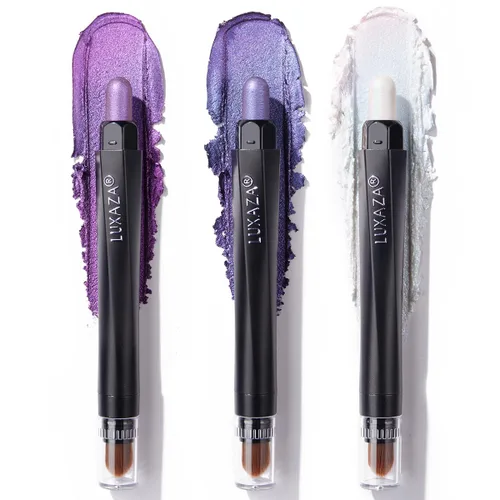 Miniatura 33 de 10 barras de sombra de ojos, brillo y neutro, color rosa champán, metálico, lápiz de sombra de ojos color crema con resistente a las manchas y al