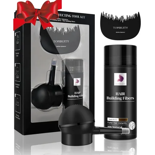 Fibras capilares para adelgazar el cabello, aplicador de fibra 3 en 1, fibras de construcción de cabello de ocultación natural, spray de larga
