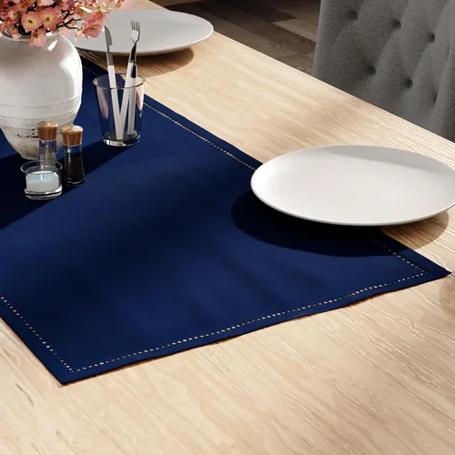 Miniatura 16 de Encasa XO Camino de mesa de comedor de 13 x 59 pulgadas, diseño de dobladillo de algodón puro, gris, lavable a máquina